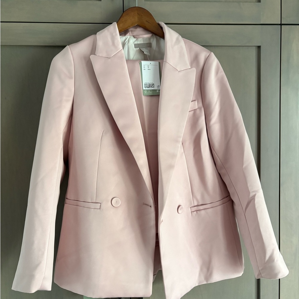 Women's Blush Pink satin suit